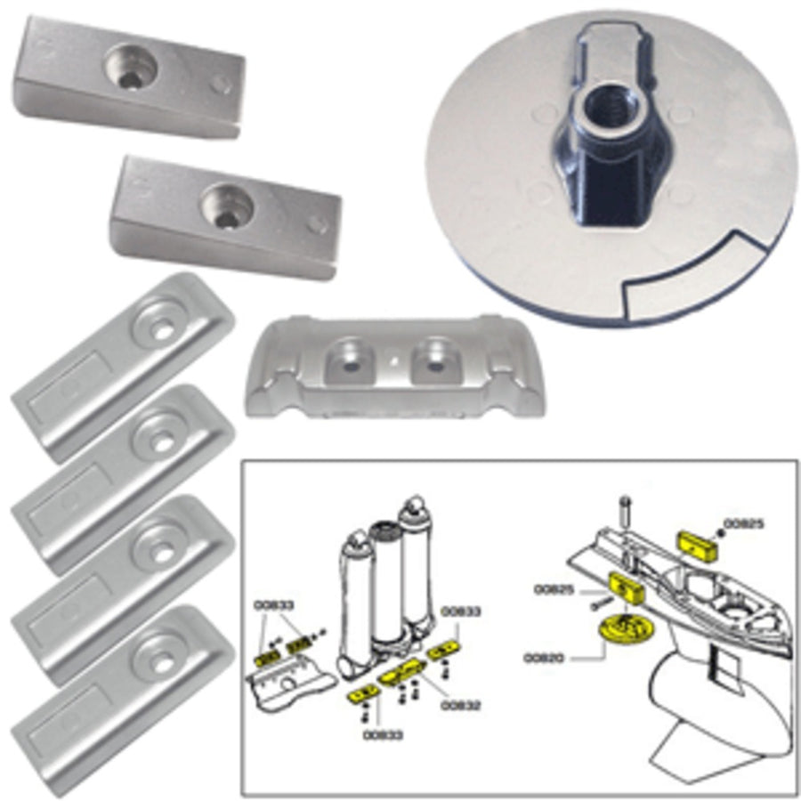 Tecnoseal Anode Kit W/hardware - Mercury Verado 6 - Magnesium