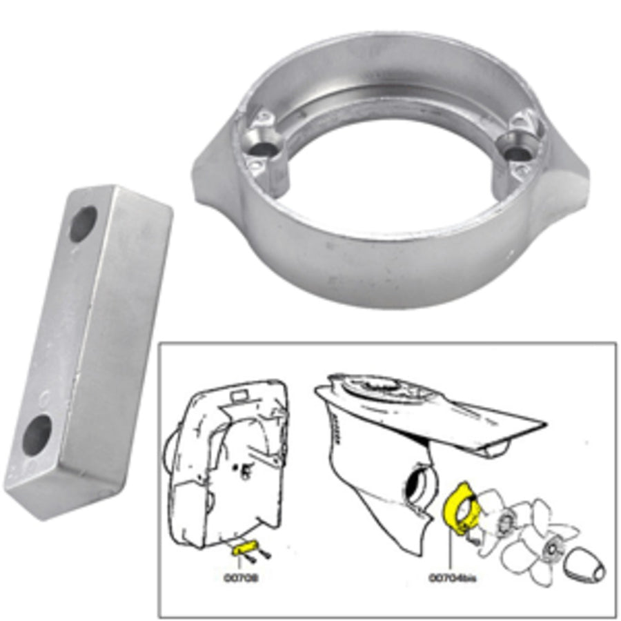 Tecnoseal Anode Kit W/hardware - Volvo Duo-prop 290 - Aluminum