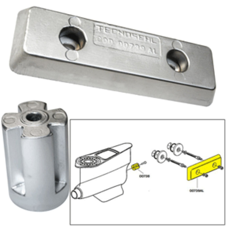Tecnoseal Anode Kit - Volvo Ips - Zinc/aluminum