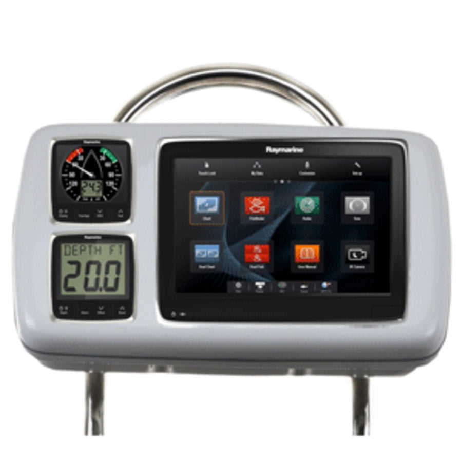 Navpod Gp2080-14 Systempod Pre-cut F/raymarine A95/a97/a98 & 2 Instruments F/12 Wide Guard