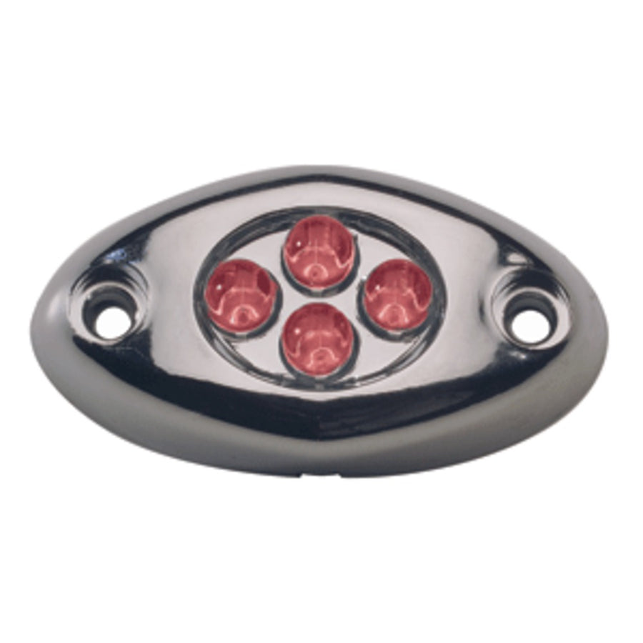 Innovative Lighting Courtesy Light - 4 Led Surface Mount - Red Led/chrome Case