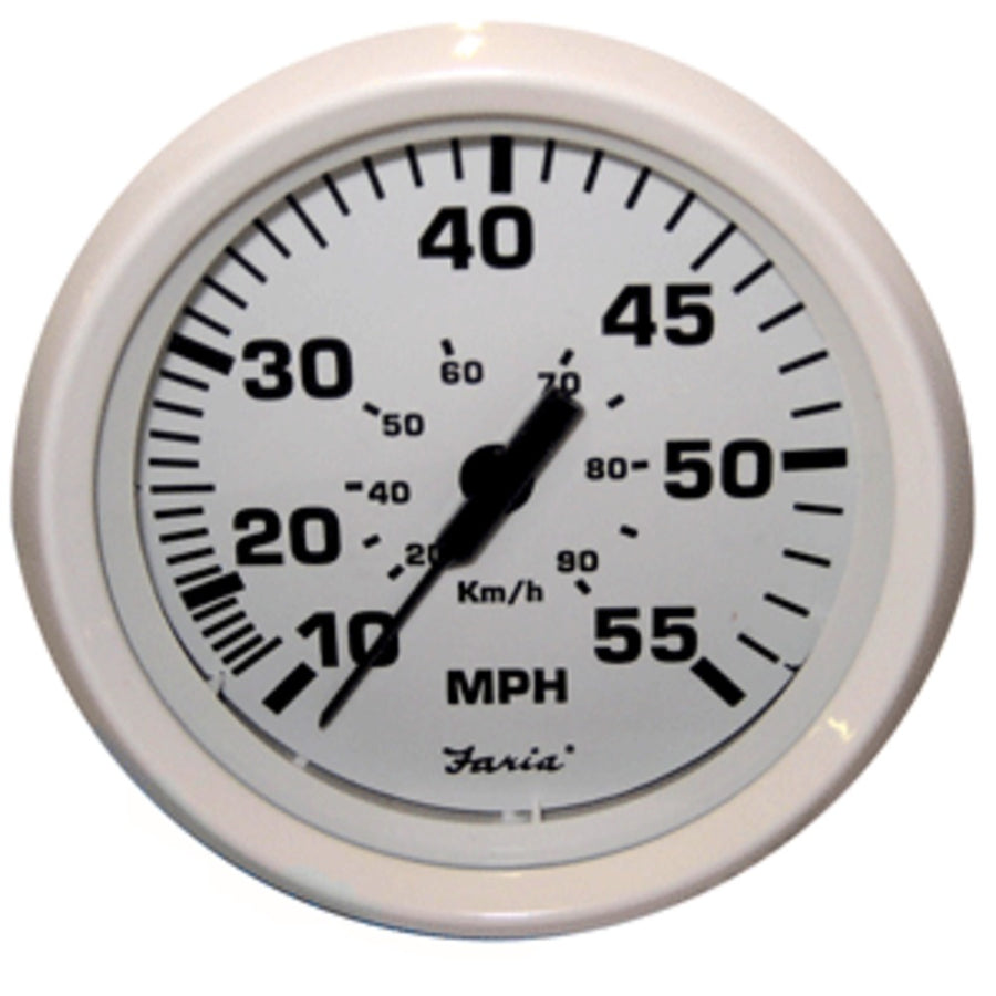 Faria Dress White 4 Speedometer - 55mph (mechanical)