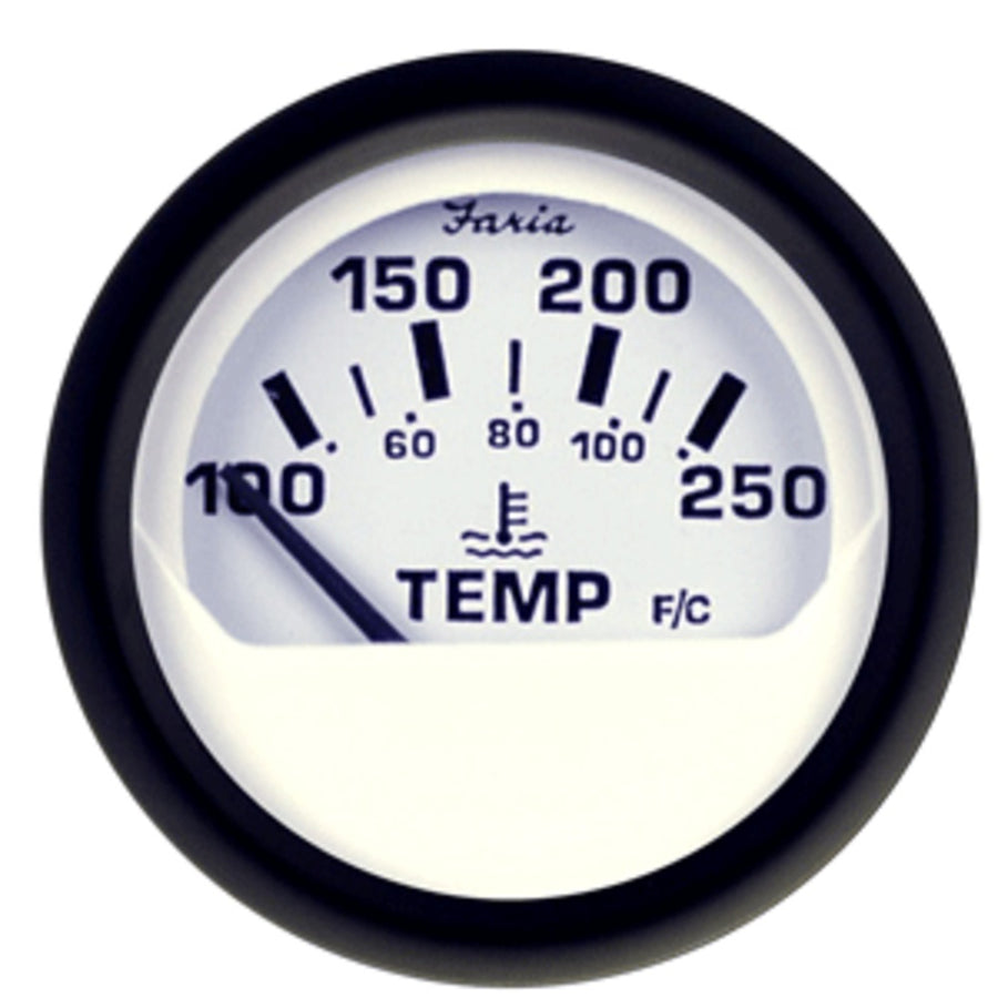 Faria Euro White 2 Water Temperature Gauge (100-250°f)