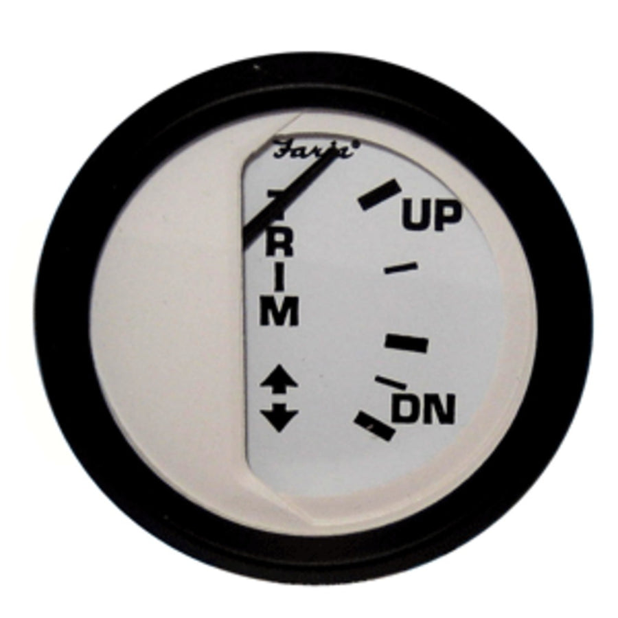 Faria Euro White 2 Trim Gauge (mercury / Mariner / Mercruiser / Volvo Dp / Yamaha-2001 And Newer)