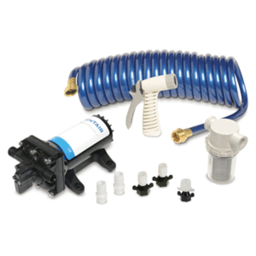 Shurflo By Pentair Pro Washdown Kit™ Ii Ultimate - 12 Vdc - 5.0 Gpm - Includes Pump, Fittings, Nozzle, Strainer, 25' Hose