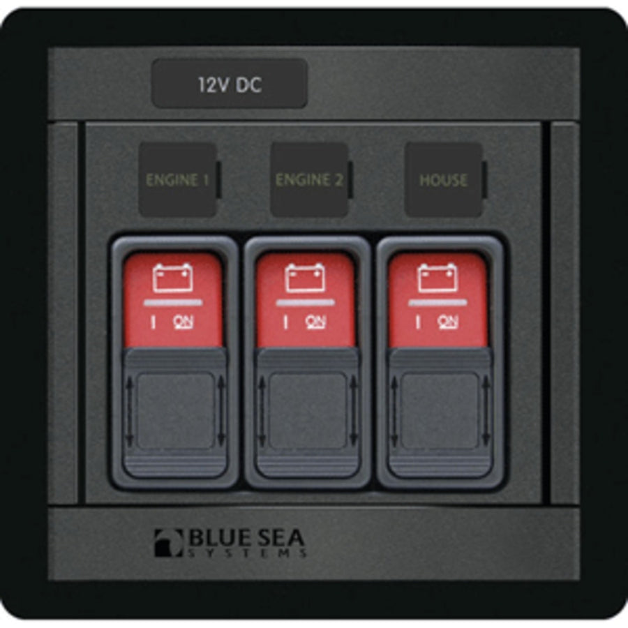 Blue Sea 1148 Remote Control Panel W/(3) 2145 Remote Control Contura Switch