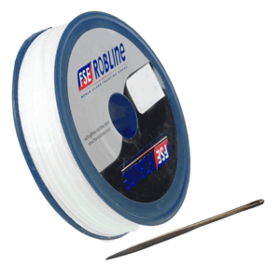 Robline Waxed Tackle Yarn Whipping Twine Kit W/needle - White - 0.8mm X 80m