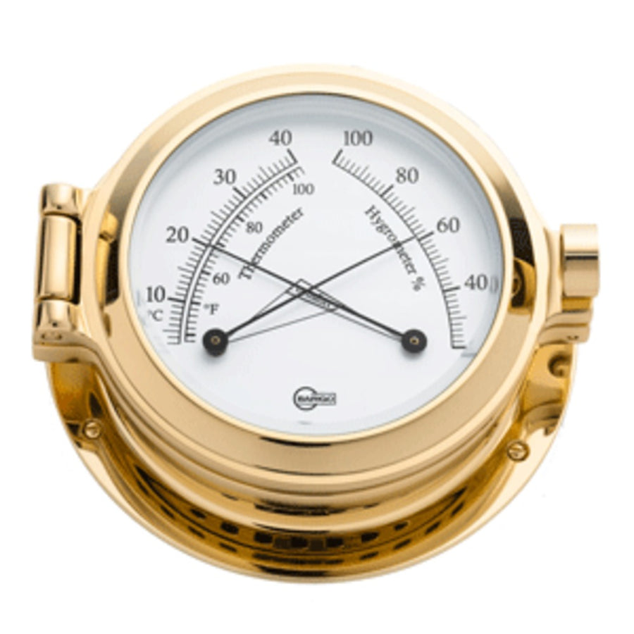 Barigo Poseidon Series Porthole Ships Comfortmeter - Brass Housing - 3.3 Dial