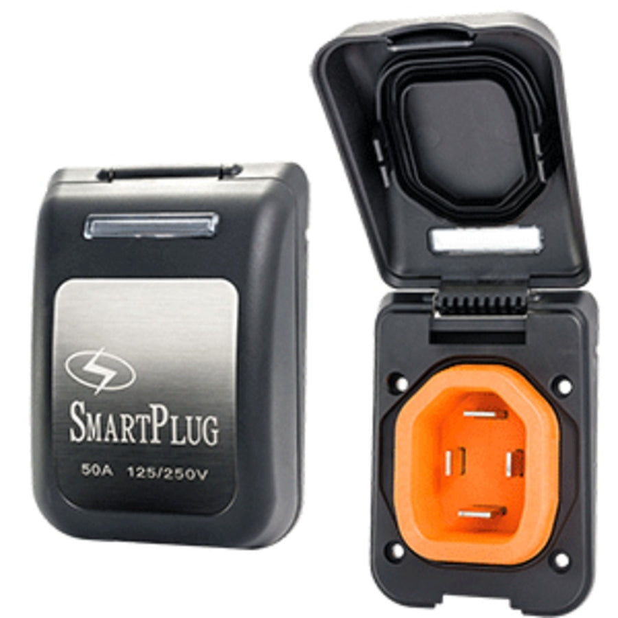 Smartplug 50 Amp Non Metallic Black Inlet - Boat & Rv Side