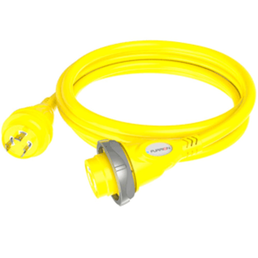 Furrion 30a 125v Marine Cordset 12ft Yellow W/led