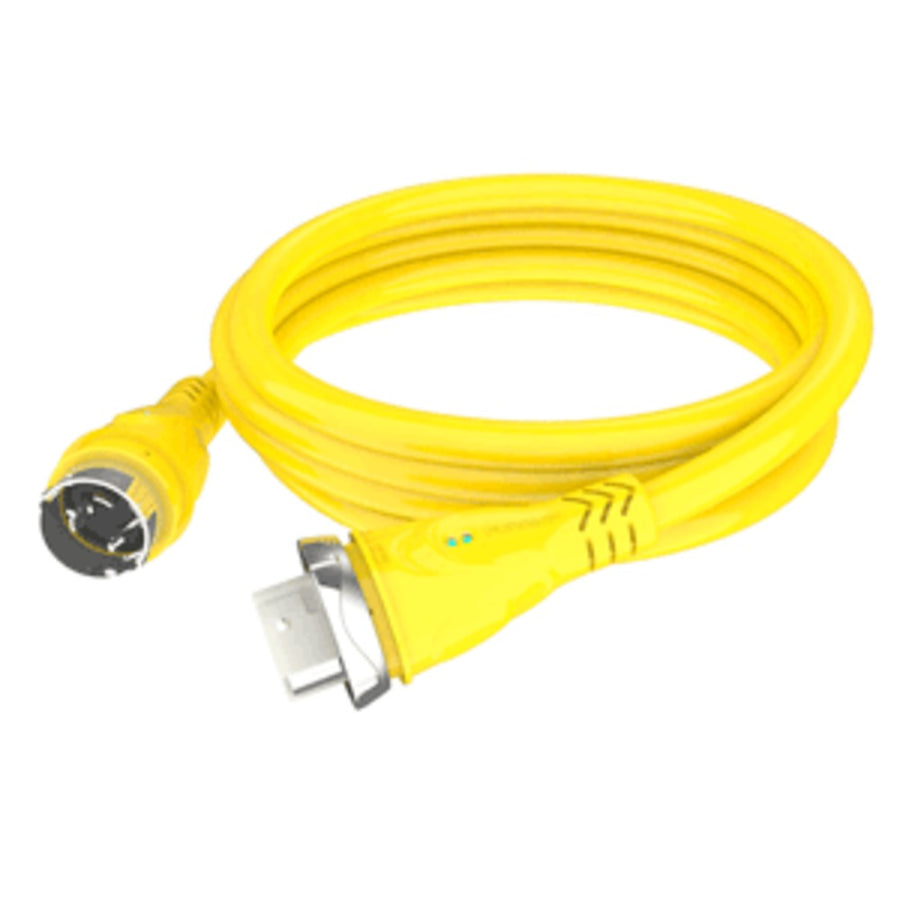 Furrion 50a 125/250v Marine Cordset 25ft Yellow W/led