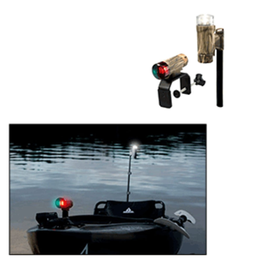 Attwood Paddlesport Portable Navigation Light Kit - C-clamp, Screw Down Or Adhesive Pad - Realtree® Max-4 Camo