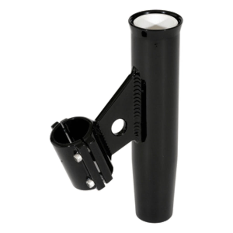 Lees Clamp-on Rod Holder - Black Aluminum - Vertical Mount - Fits 1.900 O.d. Pipe