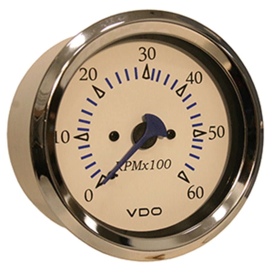 Vdo Allentare White 6000rpm 3-3/8 (85mm) Sterndrive Tachometer - 12v