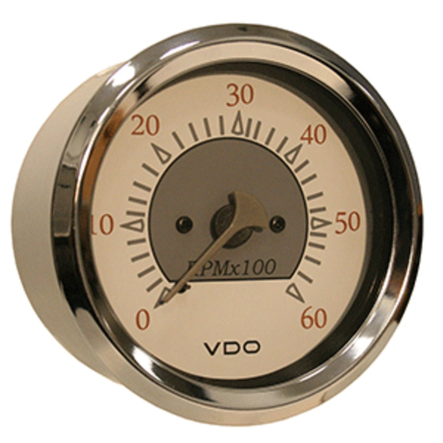 Vdo Allentare White/grey 6000rpm 3-3/8 (85mm) Sterndrive Tachometer - 12v