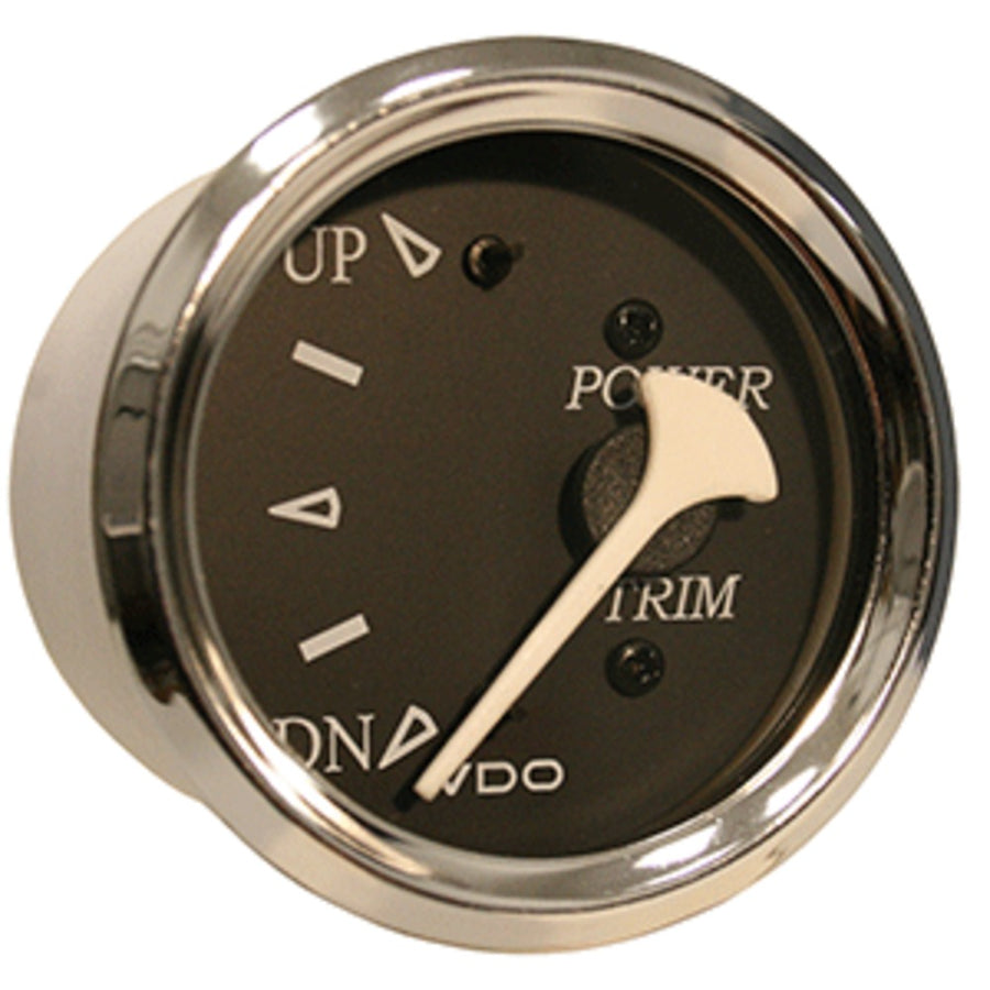 Vdo Allentare Black Trim Gauge - For Use W/evinrude/johnson Engines - 12v - Chrome Bezel