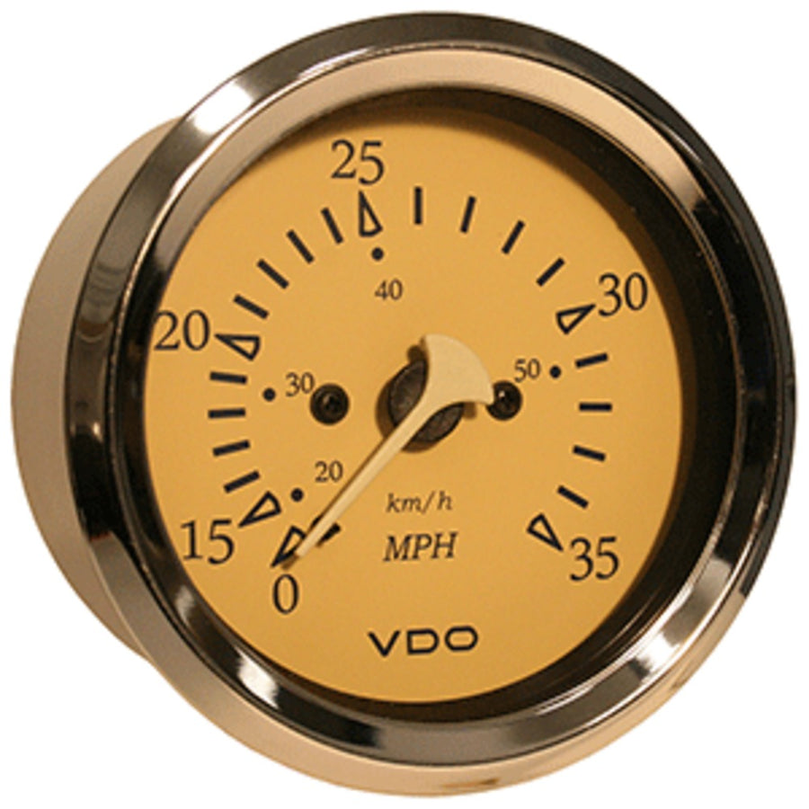 Vdo Allentare Teak 35mph 3-3/8 (85mm) Pitot Speedometer