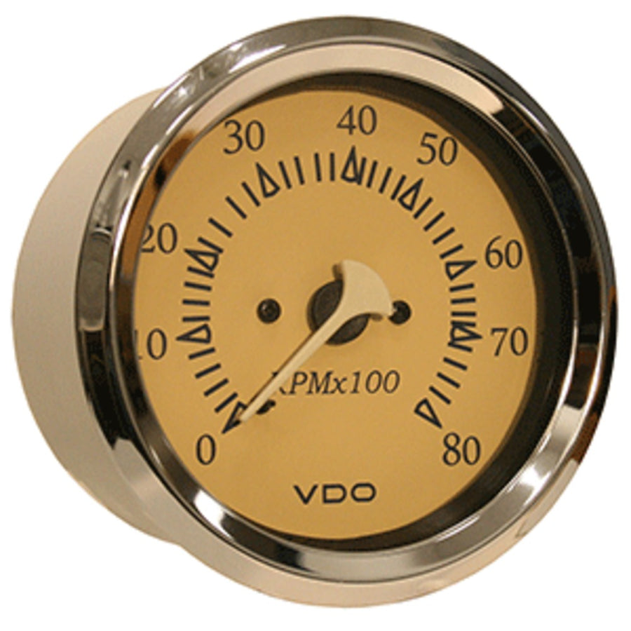 Vdo Allentare Teak 8000rpm 3-3/8 (85mm) Outboard Tachometer - 12v
