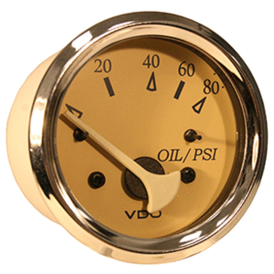 Vdo Allentare Teak 80psi Oil Pressure Gauge - Use W/marine 240-33 Ohm Sender - 12v