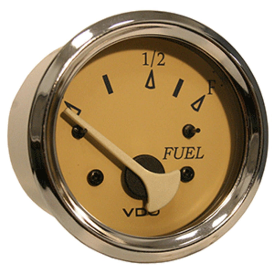 Vdo Allentare Teak Fuel Level Gauge - Use W/marine 240-33 Ohm Fuel Senders - 12v