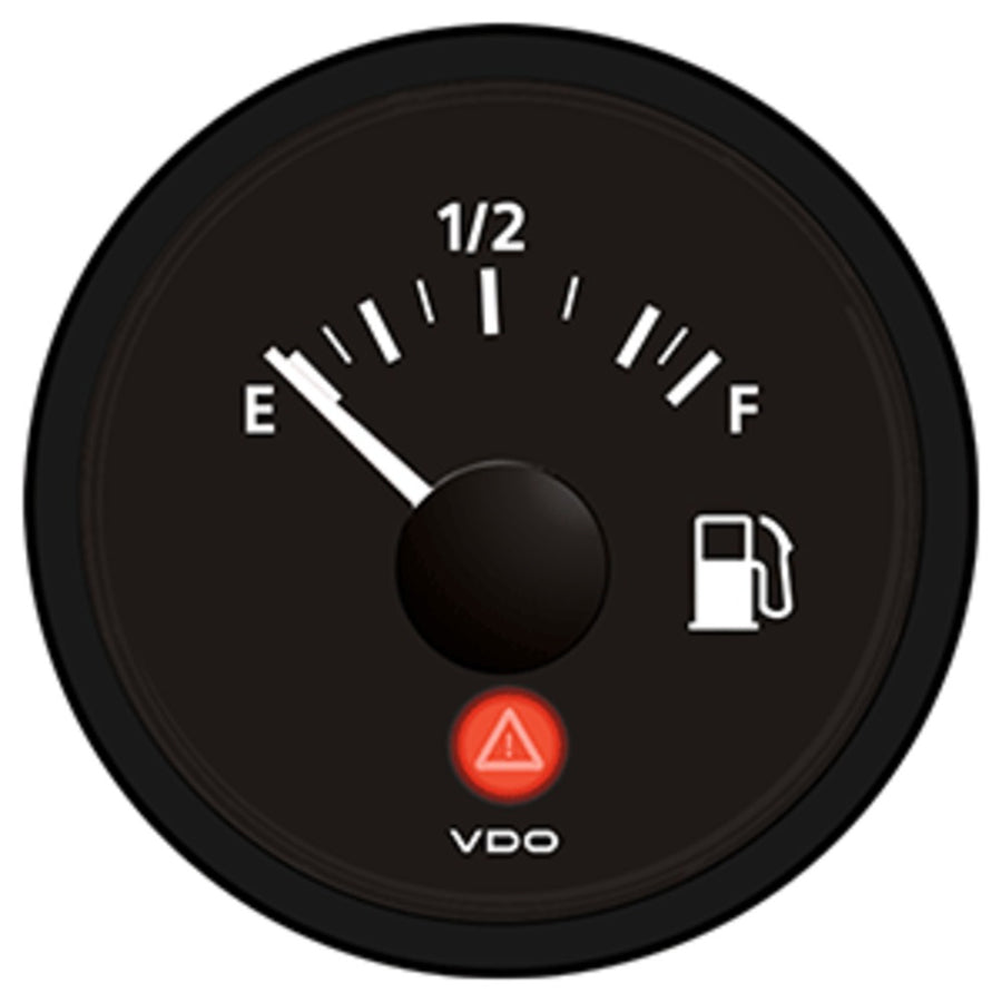 Vdo Viewline Onyx Fuel Gauge 12/24v - Use With 3-180 Ohm Sender