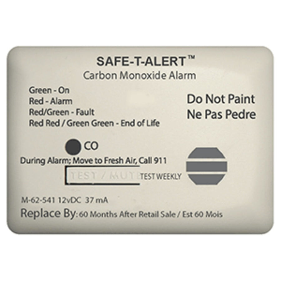 Safe-t-alert 62 Series Carbon Monoxide Alarm - 12v - 62-541-marine Surface Mount - White