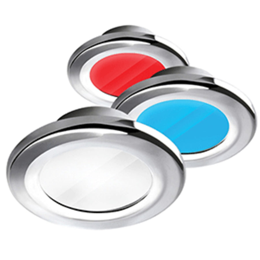 I2systems Apeiron A3120 Screw Mount Light - Red, Cool White & Blue - Brushed Nickel Finish