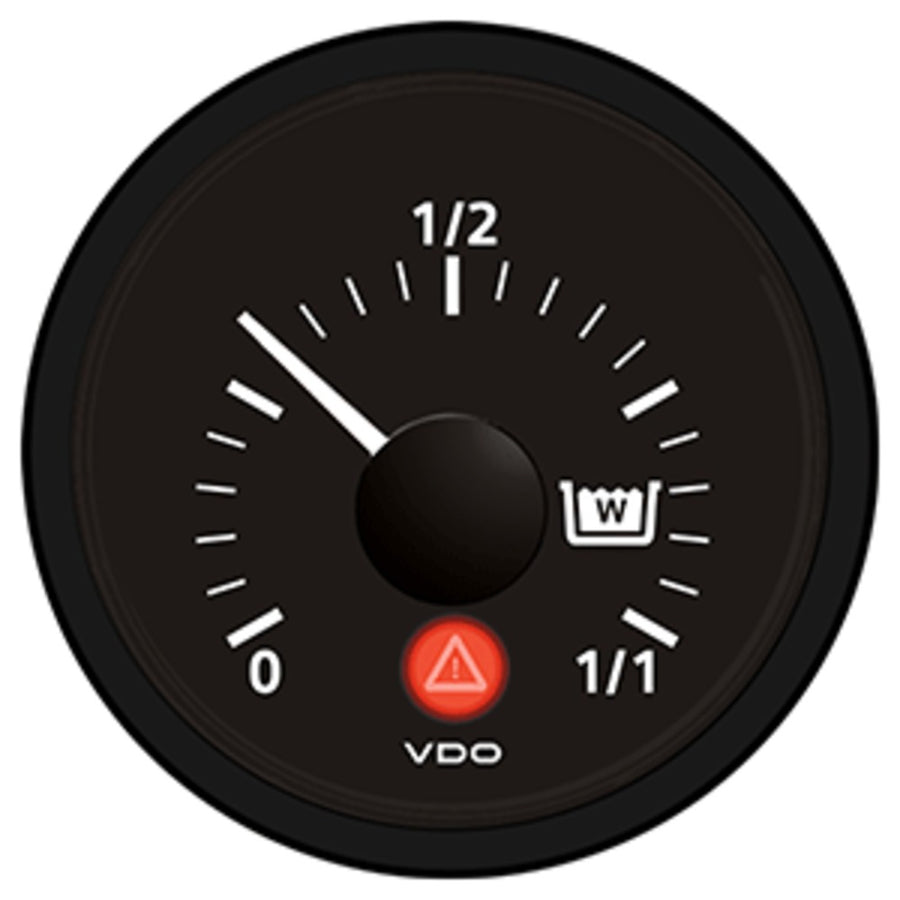 Vdo Viewline Onyx Wastewater Gauge 12/24v - Use With Vdo Capacitive Sender