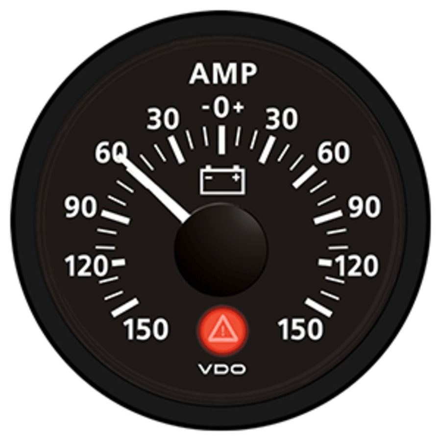 Vdo Viewline Onyx 150a Ammeter 12/24v - Requires External 60mv Shunt
