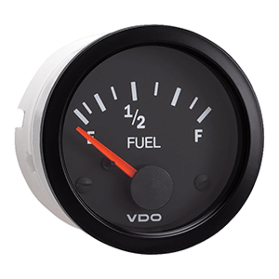 Vdo Vision Black Fuel Gauge - Use With 10-184 Ohm Sender - 12v