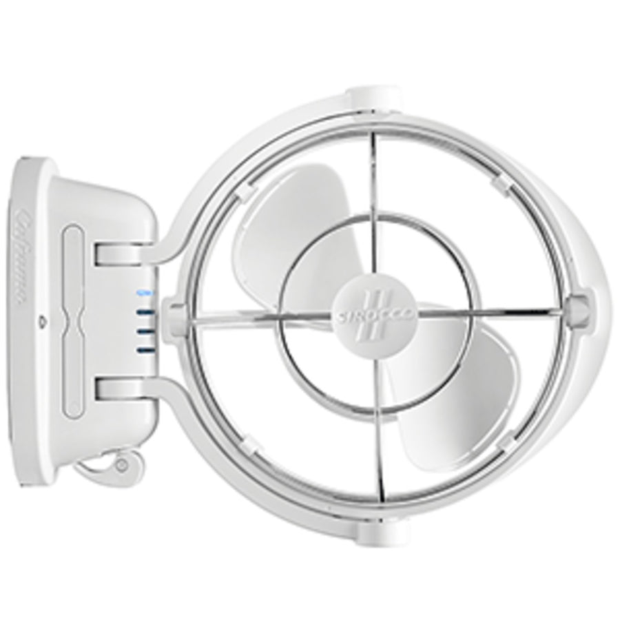 Caframo Sirocco Ii 3-speed 7 Gimbal Fan - White - 12-24v