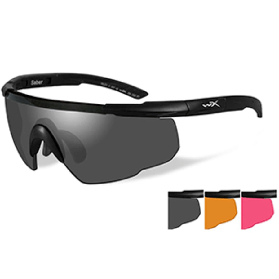 Wiley X Saber Advanced Sunglasses - Smoke Grey/light Rust/vermillion Lens - Matte Black Frame