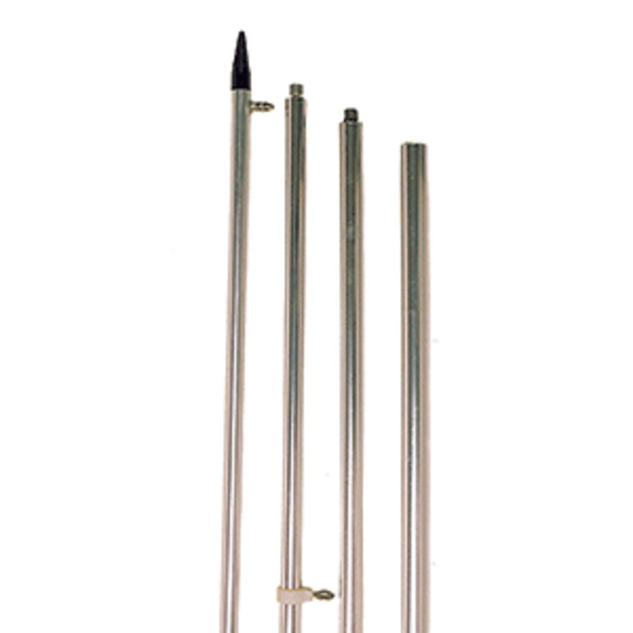 Tigress 15' Economy Fixed Aluminum Outriggers - 1-1/8 O.d. - Silver/black - Pair