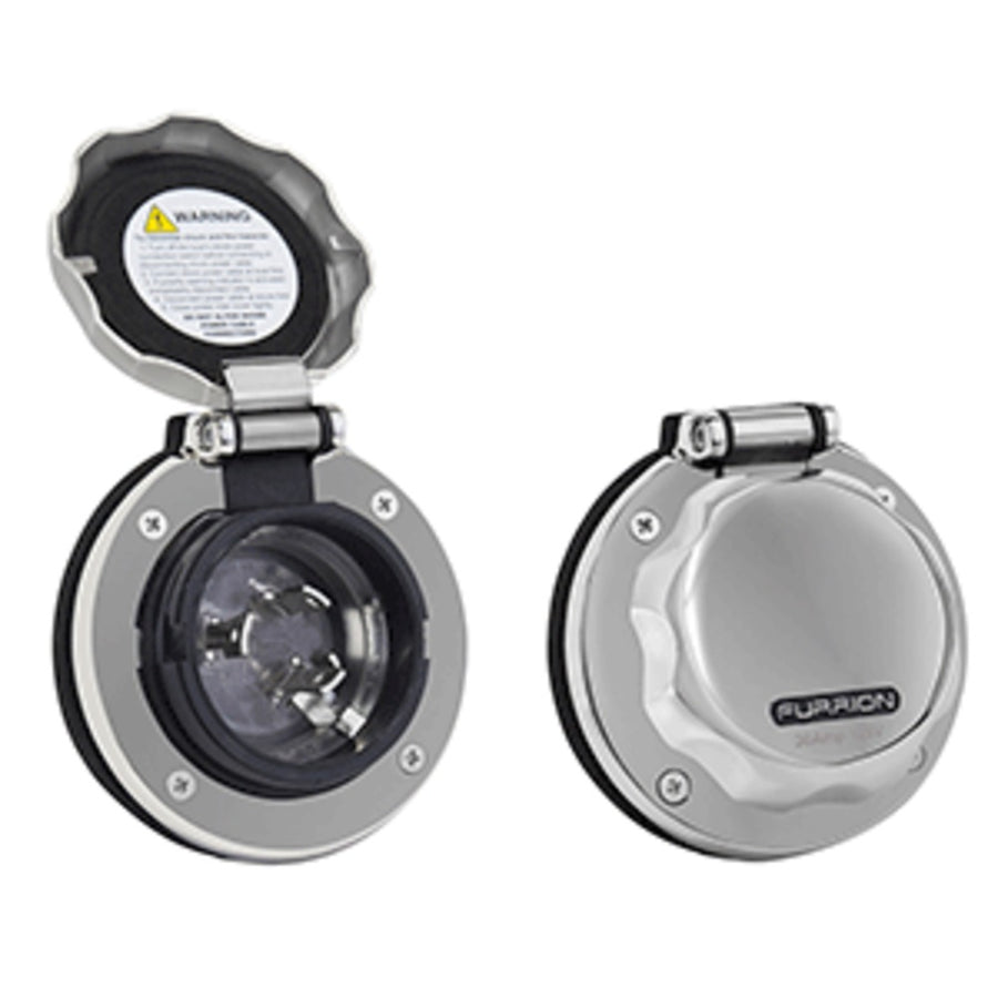 Furrion 30a Stainless Steel Round Inlet W/powersmart Led