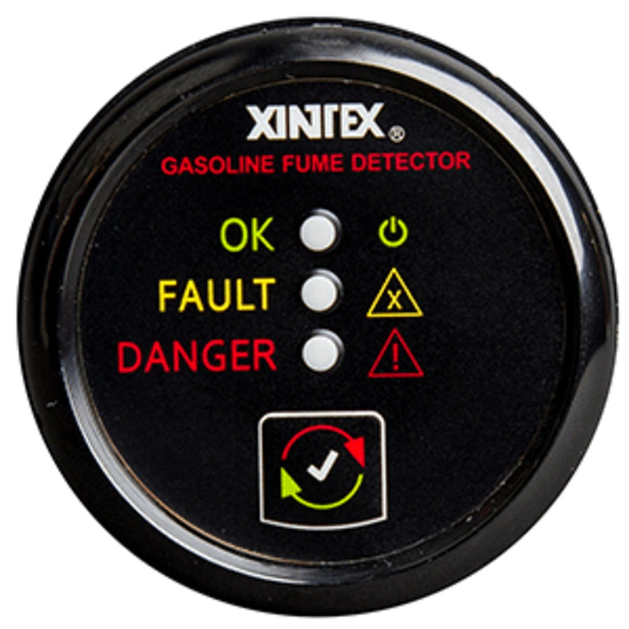 Xintex Gasoline Fume Detector & Alarm W/plastic Sensor - Black Bezel Display