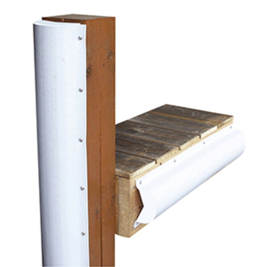 Dock Edge Piling Bumper - One End Capped - 6 - White