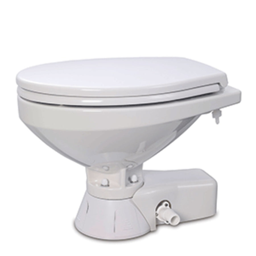 Jabsco Quiet Flush Freshwater Toilet - Regular Bowl W/soft Close Lid - 12v