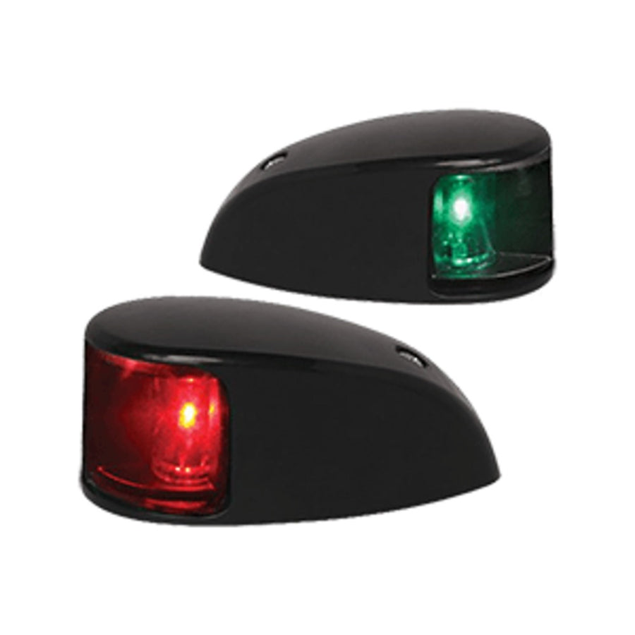 Hella Marine Naviled Deck Mount Port & Starboard Pair - 2nm - Colored Lens/black Housing