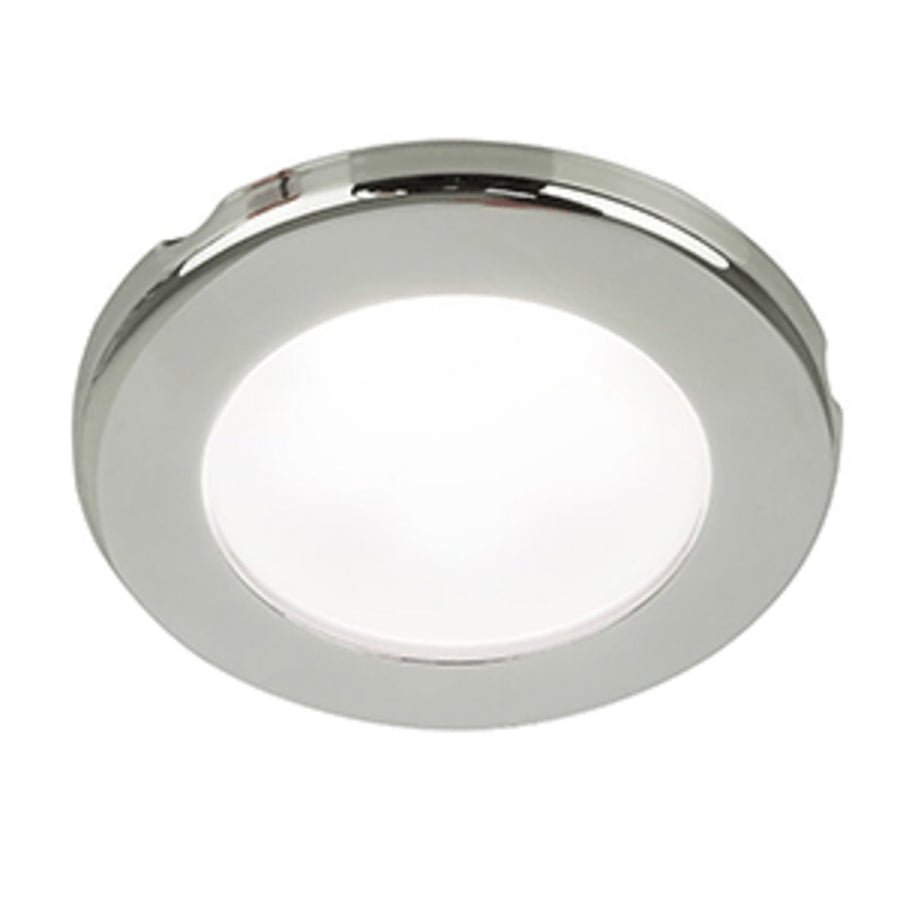Hella Marine Euroled 75 3 Round Screw Mount Down Light - White Led - Stainless Steel Rim - 12v