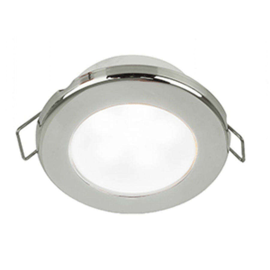 Hella Marine Euroled 75 3 Round Spring Mount Down Light - White Led - Stainless Steel Rim - 12v