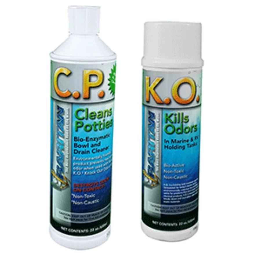 Raritan Potty Pack W/k.o. Kills Odors & C.p. Cleans Potties - 1 Of Each - 22oz Bottles