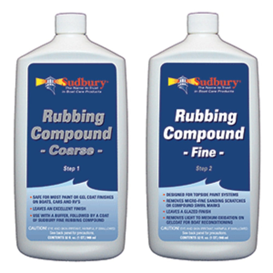 Sudbury Rubbing Compound Kit - Step 1 Coarse & Step 2 Fine - 32oz Each