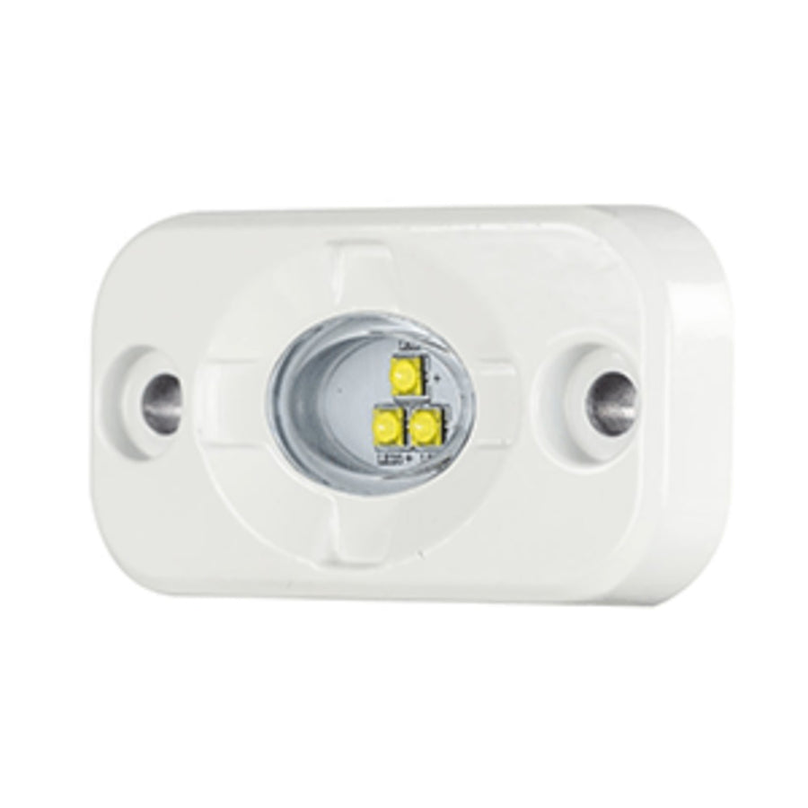 Heise Marine Auxiliary Accent Lighting Pod - 1.5 X 3 - White/white
