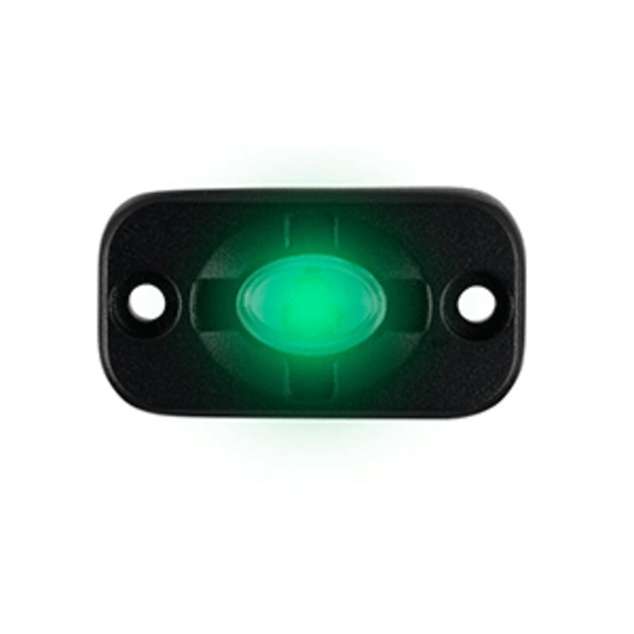 Heise Auxiliary Accent Lighting Pod - 1.5 X 3 - Black/green