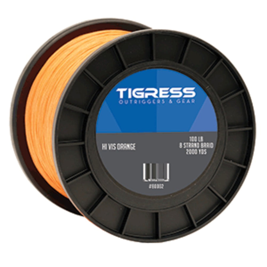 Tigress High-visibility 100lb Kite Braid - Orange