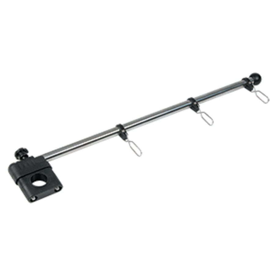 Whitecap 17 Rail Mount Flag Pole - 1/2 Diameter, Stainless Steel Staff Nylon Mount