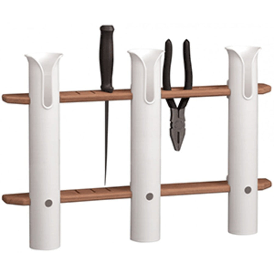 Whitecap Teak 3-rod Tournament Storage Rack