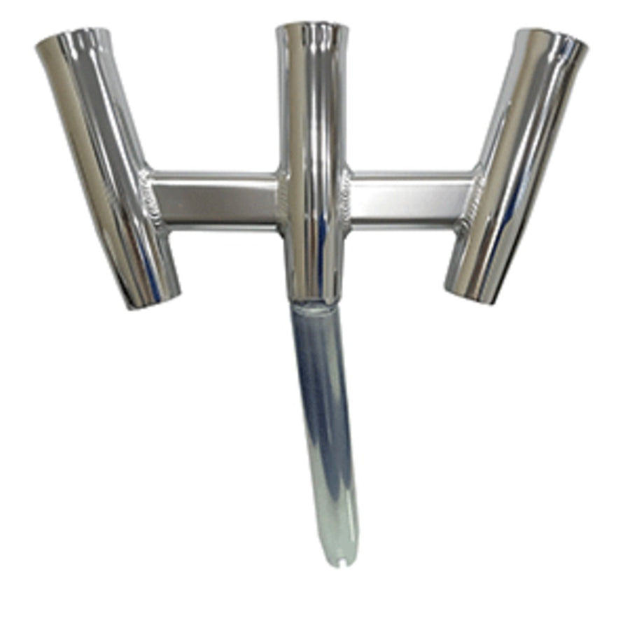 Tigress Gs Trident Rod Holder - Bent Butt - Polished Aluminum