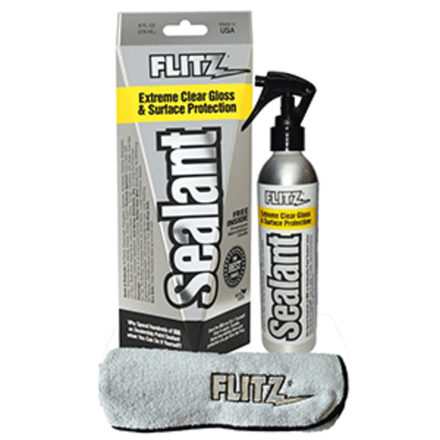 Flitz Sealant Spray Bottle W/microfiber Polishing Cloth - 236ml/8oz *case Of 6*