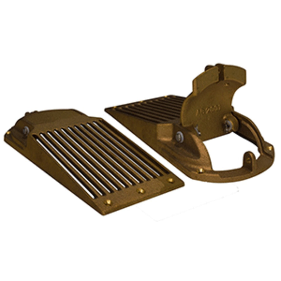 Groco Bronze Slotted Hull Scoop Strainer W/access Door F/up To 2 Thru Hull